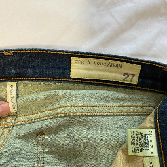 Rag & Bone High Rise Skinny Jeans Size 27 - Picture 7 of 7